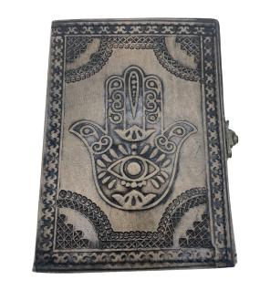 Cuaderno Esotérico Hamsa - Vintage con Borde de Costura