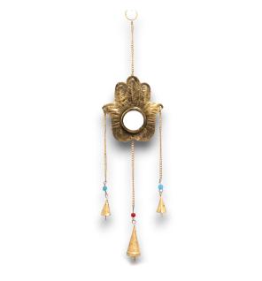 Campanas Indias Hamsa Pequeñas - Espejo 3 Campanas - 14x55cm