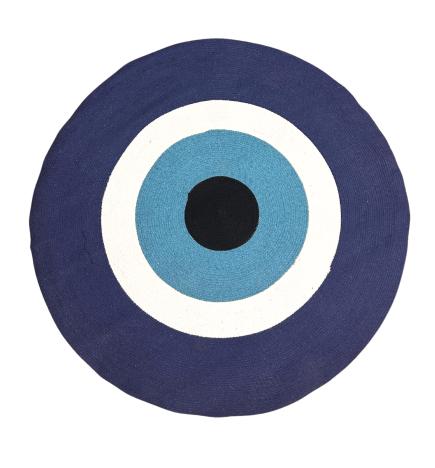 Alfombra mal de ojo de cuerda de algodón 120cm