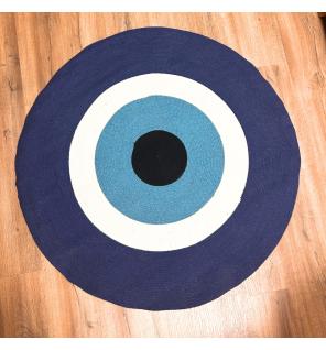 Alfombra mal de ojo de cuerda de algodón 120cm
