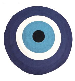 Alfombra mal de ojo de cuerda de algodón 150cm