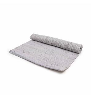 Alfombra india pequeña de algodón tejida a mano - 50x90cm - Gris