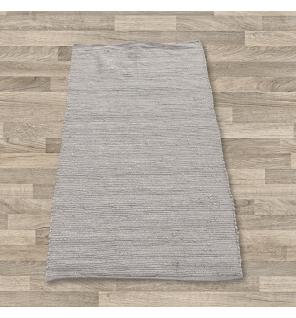 Alfombra india pequeña de algodón tejida a mano - 50x90cm - Gris