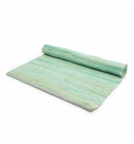 Alfombra India mediana de algodón tejida a mano - 90x150cm - Verde