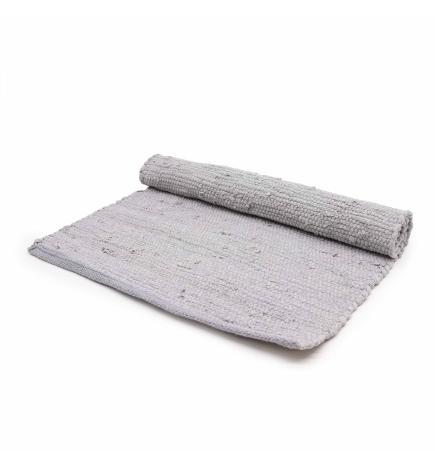 Alfombra India mediana de algodón tejida a mano - 90x150cm - Gris