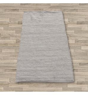 Alfombra India mediana de algodón tejida a mano - 90x150cm - Gris