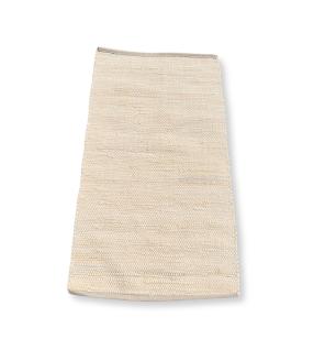 Alfombra India grande de algodón tejida a mano - 130x170cm - Crema