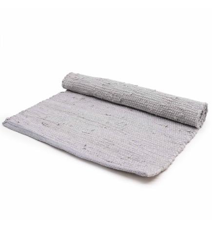 Alfombra grande de algodón tejida a mano - 130x170cm - Gris