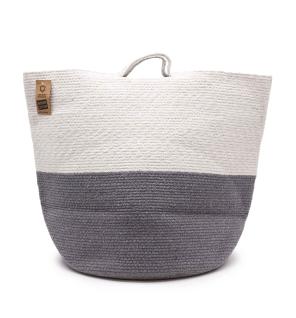 Cesto grande de cuerda de algodón 45x40cm - Gris