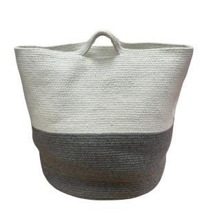 Cesto grande de cuerda de algodón 45x40cm - Gris