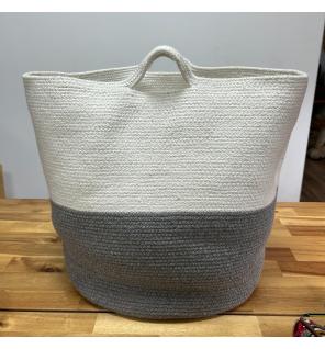 Cesto grande de cuerda de algodón 45x40cm - Gris
