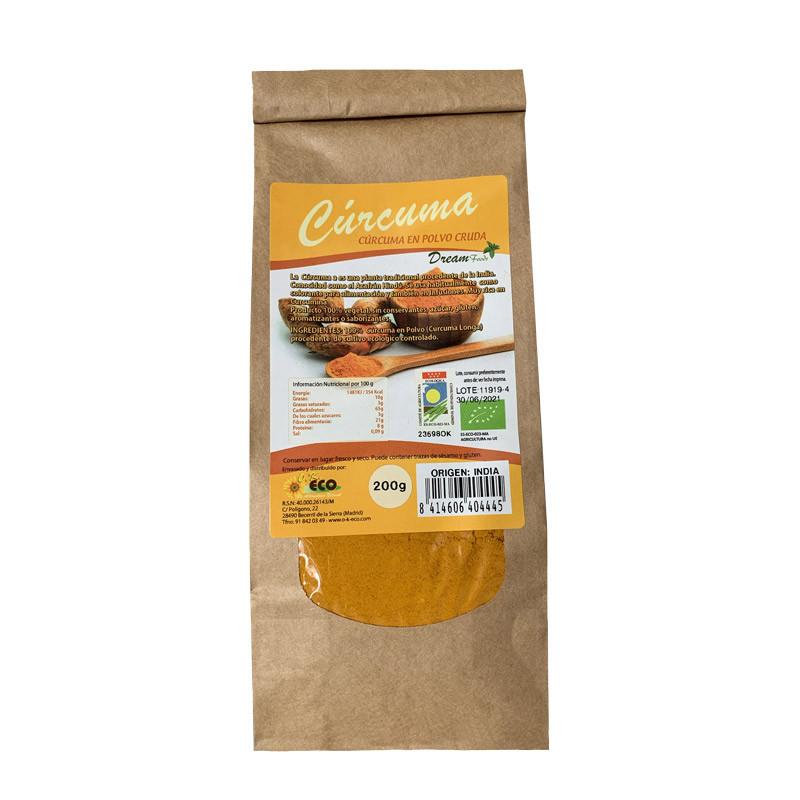 Curcuma en polvo bio 200 g Dream Foods