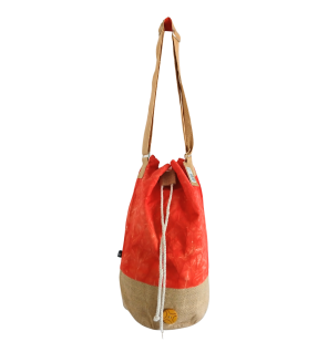 Mochila 100% Natural - Efecto Lavado Naranja - Mano Namaste