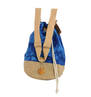 Mochila 100% Natural - Efecto Lavado Azul - Mandala