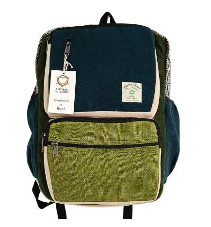 Mochila grande de cáñamo - Teal & Sage