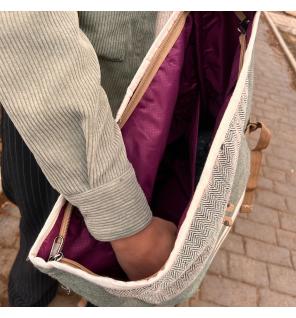 Mochila para Senderismo de Cáñamo - Naranja Atardecer