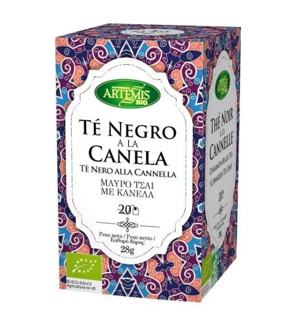 Te negro con canela Bio 20 filtros Artemis