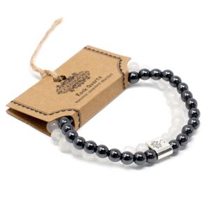 Pulsera de Piedras Preciosas Magnéticas - Cuarzo Blanco