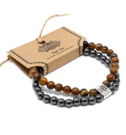 Pulsera de Piedras Preciosas Magnéticas - Ojo de Tigre