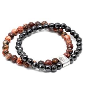 Pulsera de Piedras Preciosas Magnéticas - Piel de Leopardo