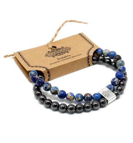 Pulsera de Piedras Preciosas Magnéticas - Sodalite