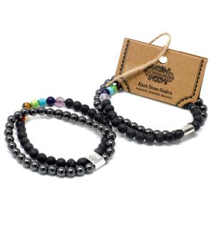 Pulsera de Piedras Preciosas Magnéticas - Chakra Piedra Negra