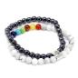 Pulsera de Piedras Preciosas Magnéticas - Chakra Howlita Blanco