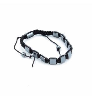 Pulsera Magnética Shamballa de Hematita - Cubos planos