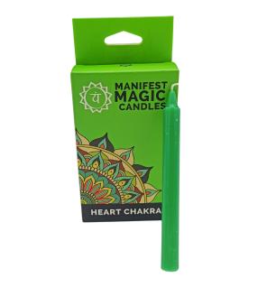 Velas Mágicas Manifest (pack de 12) - Verde - Chakra Corazón