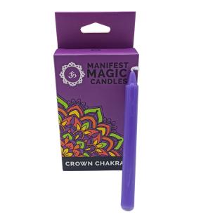 Velas Mágicas Manifest (paquete de 12) - Púrpura - Chakra de la Corona