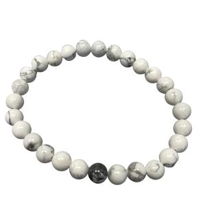 Pulsera de Manifestación de Piedras Preciosas - Jaspe Blanco - Paz