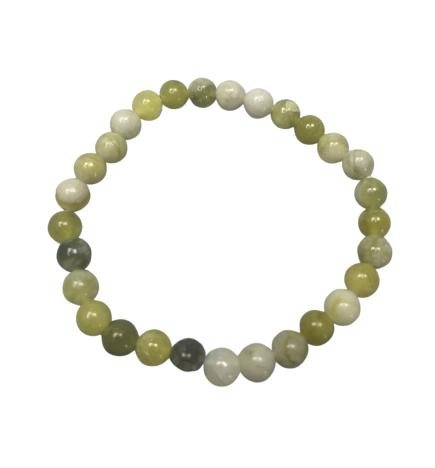 Pulsera de manifestación de piedras preciosas - Jade oliva - Curación