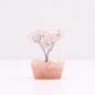 Mini árbol de piedras preciosas sobre base de orgonita - Cuarzo rosa (15 piedras)