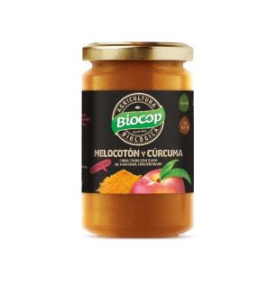 Compota de melocoton curcuma bio 265g Biocop