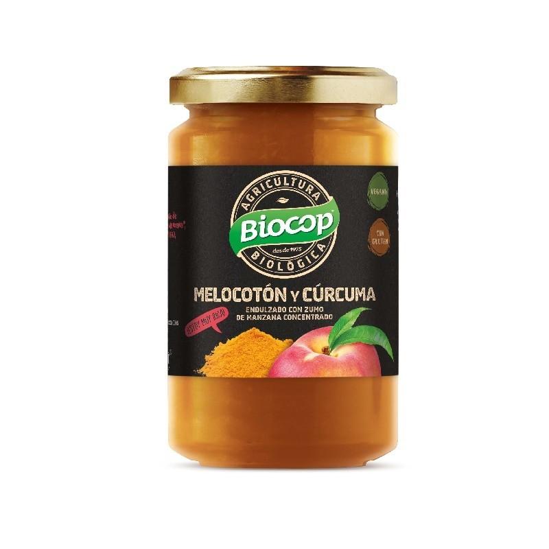 Compota de melocoton curcuma bio 265g Biocop