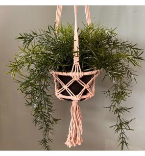 Macramé Macetero Pequeño - Beis - Aro 16cm