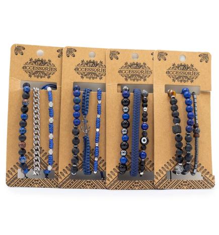 Set de Pulseras para Hombre - Med Set Blues