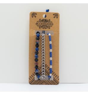 Set de Pulseras para Hombre - Med Set Blues