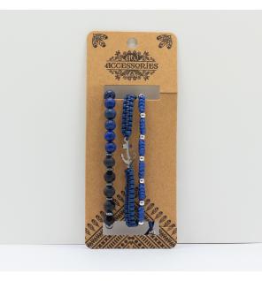 Set de Pulseras para Hombre - Med Set Blues