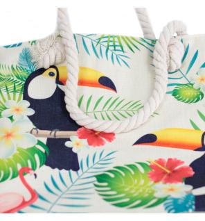 Bolso shopper con asa de cuerda - tropical tucán