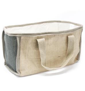 Cesta grande de yute - 33x18x20cm - Gris