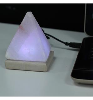 Lámpara de sal USB WHITE Pyramid - 9 cm (multi)