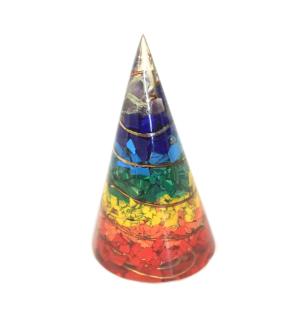 Orgonite Cone - 80mm - Multichip