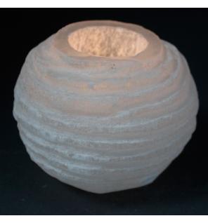 Candelero Selenite Bola de Nieve- 8 cm