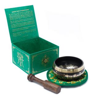 Cuenco tibetano set - Tara Verde 10cm (min 400gm)