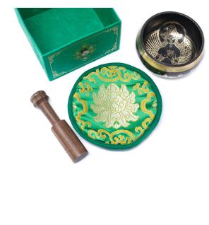 Cuenco tibetano set - Tara Verde 10cm (min 400gm)