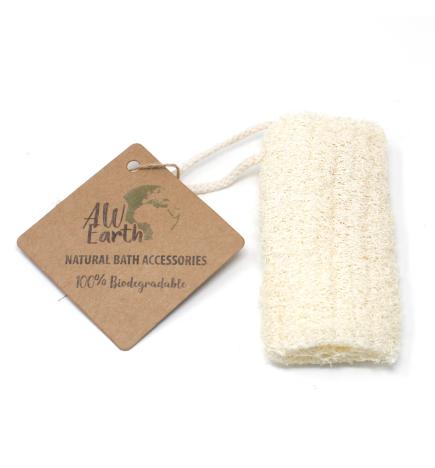 Natural Loofah Scrub on Rope - 5" - 12.7 cm