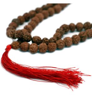 108 Rudraksha Japa Mala - Marron