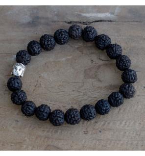 Rudraksha Brazalete de Buda Japa Mala - Oscuro