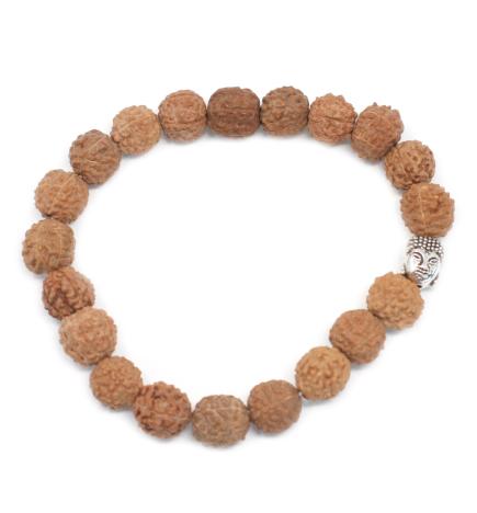 Rudraksha Brazalete de Buda Japa Mala - Natural